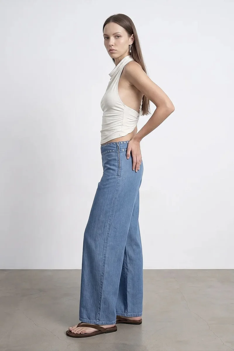 Dilvin Cream Natural DILVIN Sleeveless Backless Cowl Neck Blouse for Women | Best Price UAE
