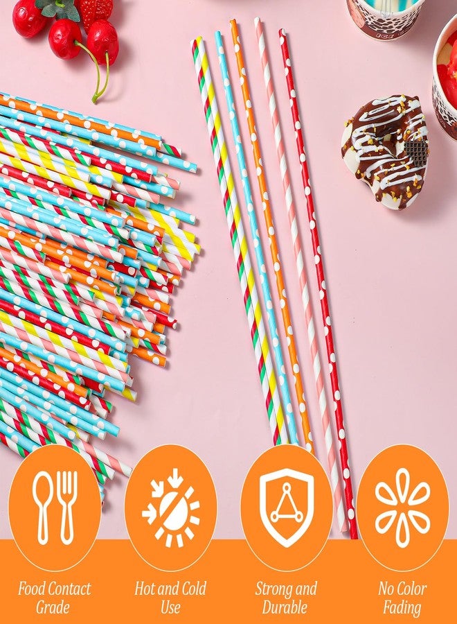SHENLIU 400 Pieces Cotton Candy Cones, 13.8 Inch Extra Length Prevents Sticky Hands Bright Random Colors Cotton Candy Holder Stick Paper Straw Cones for Birthday Wedding Parties Events - Image 3