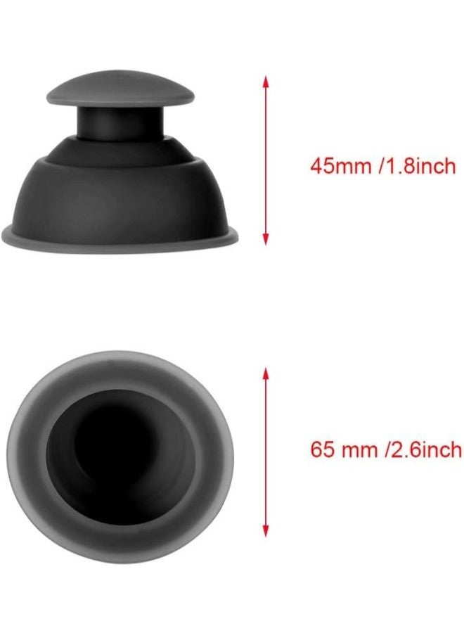 klarako Anti Cellulite Cup, Silicone Vacuum Cups, Moisture Absorber Anti Cellulite Vacuum Cupping Cup Massage,Chinese Medical Vacuum Body Cupping Set Massage Therapy Acupressure(Black) - Image 3