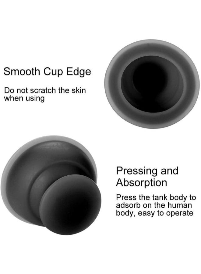 klarako Anti Cellulite Cup, Silicone Vacuum Cups, Moisture Absorber Anti Cellulite Vacuum Cupping Cup Massage,Chinese Medical Vacuum Body Cupping Set Massage Therapy Acupressure(Black) - Image 4