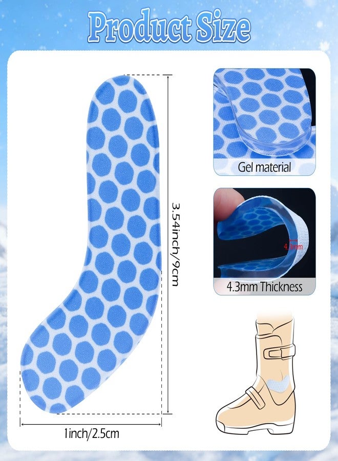 YIBOBO 12 Pack Ski & Snowboard Boot Gel Pads – 4.3mm Thick Self-Adhesive Inserts to Reduce Heel Lift, Pressure & Blisters - Image 2
