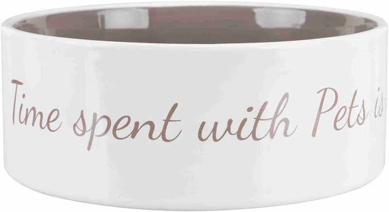 Trixie Ceramic Dog Bowl - Taupe 1.4L - Image 1