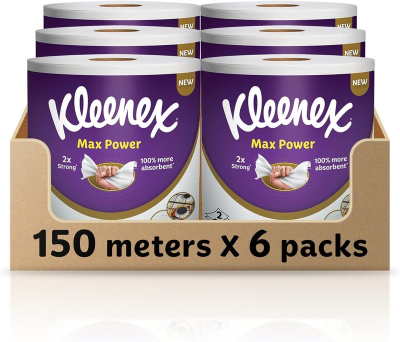 Kleenex كلينكس ماكس باور ميغا رول - 6 عبوة - Image 1