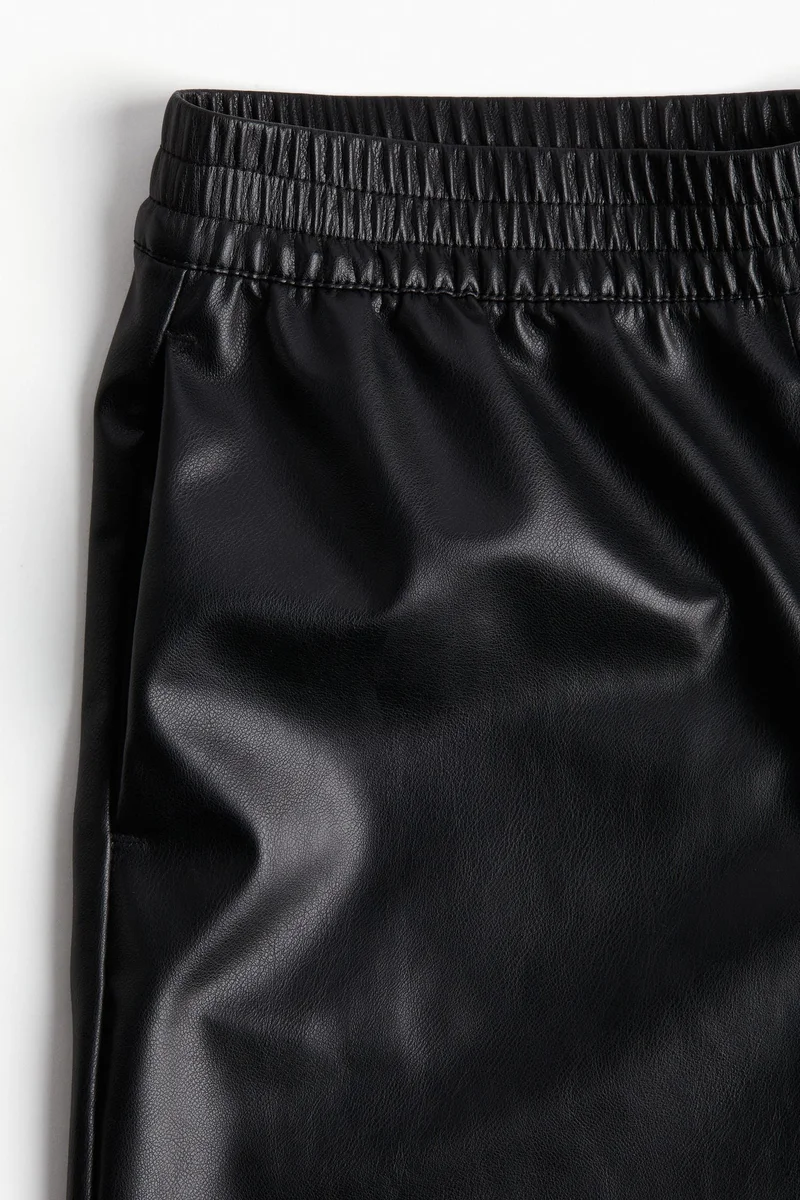 H&M Wide coated joggers