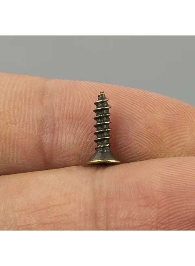 100 Antique M2x10 Self Tapping Screws Self Drilling Flat Head Metal Furniture - Image 5