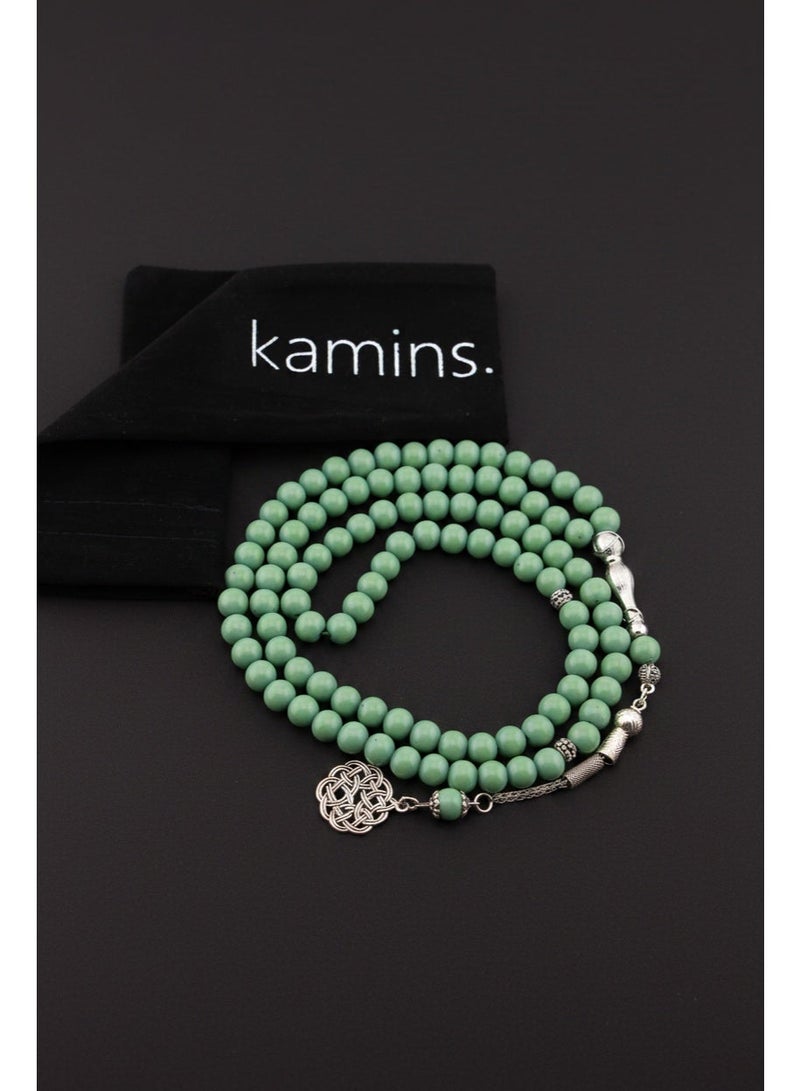 Kamins Collection Green Cream Agate/99/6mm - Image 1