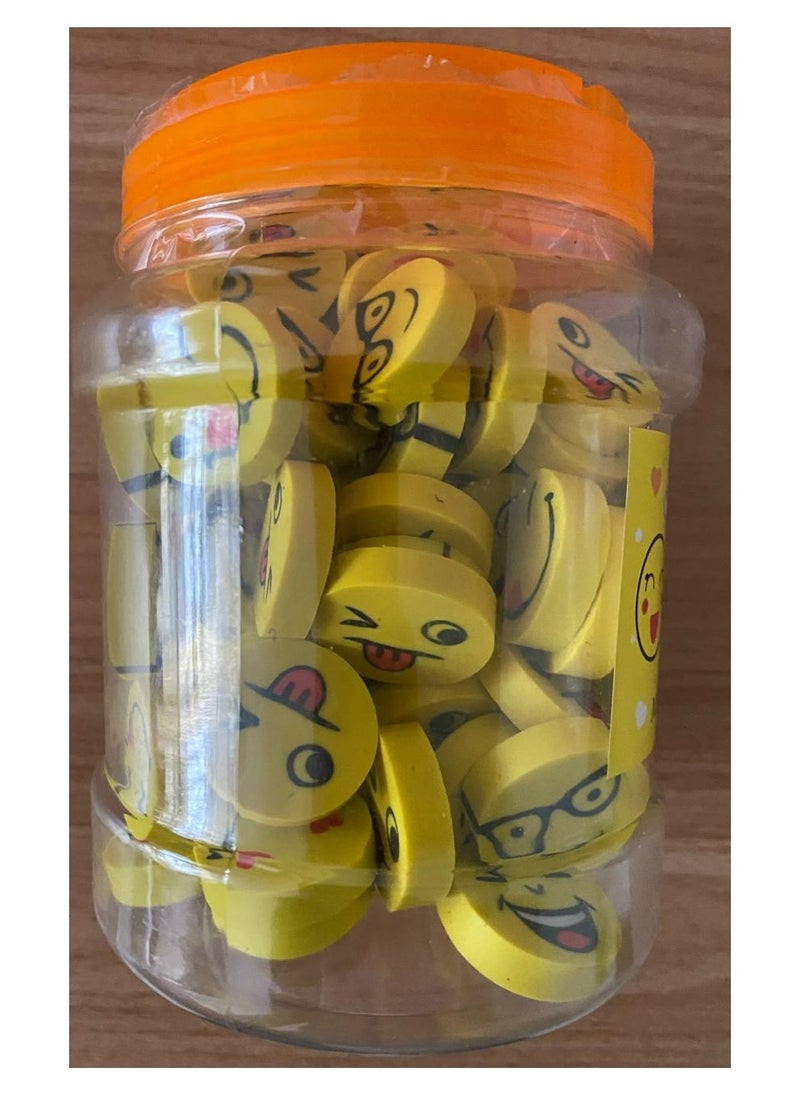 Generic Smiley Emoji Erasers for school  Birthday Return gifts party favors Gifts Pack of 72 