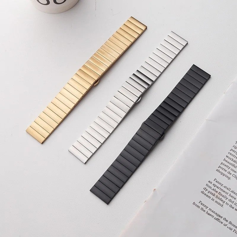Bluejw 20mm 22mm Metal Watch Band Replacement, Stainless Steel Link Bracelet Strap for Smart Watches - Image 2