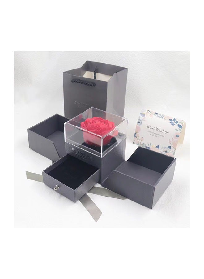 Acrylic Double Open  Gift Box With Rose - Image 2