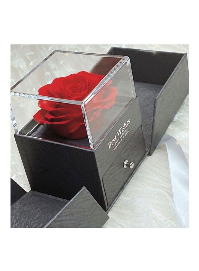 Acrylic Double Open  Gift Box With Rose - Image 3