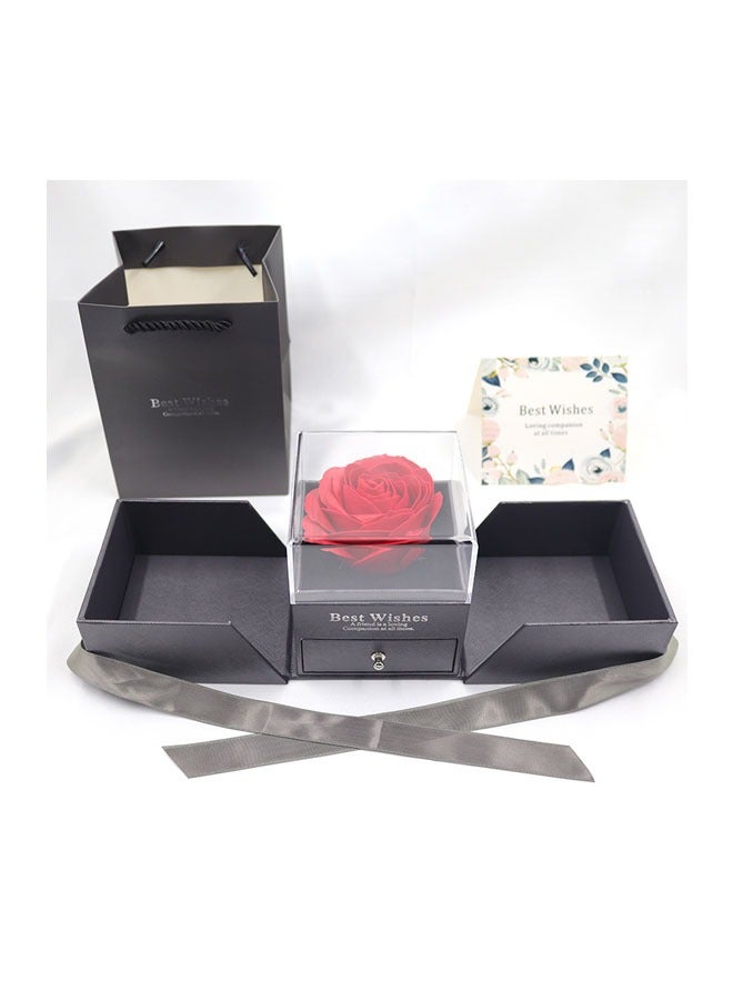 Acrylic Double Open  Gift Box With Rose - Image 5