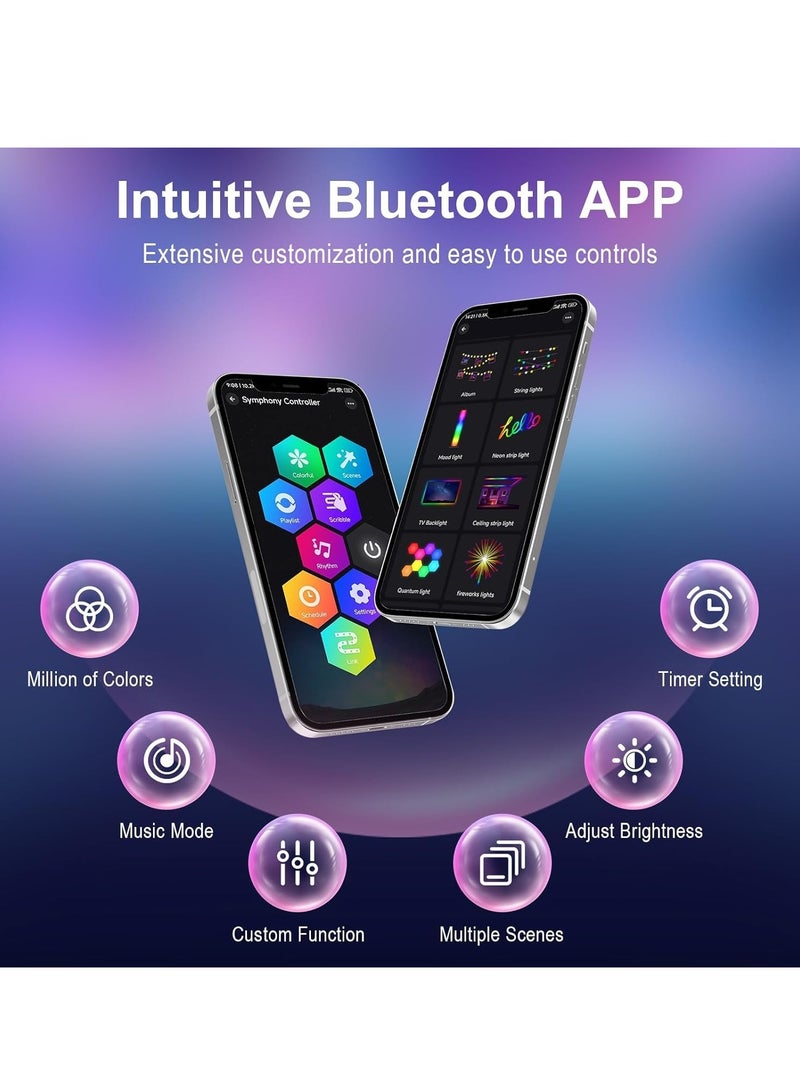 KASTWAVE Smart Led Floor Lamps, RGB Color Changing with APP & Remote Control, 41 Inch DIY Mode Music Sync Standing Modern Corner Lamp Decor for Living Room Bedroom Game - Image 2