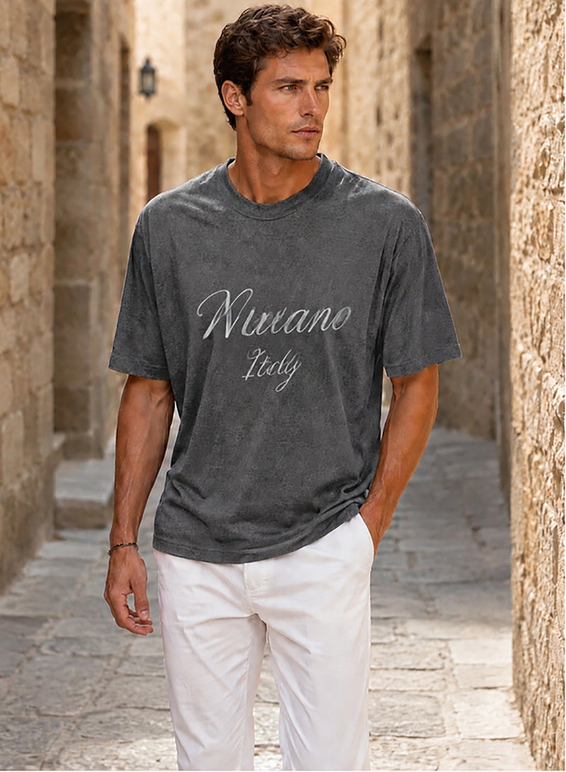 Hero Basic Oversized Milano Print T-Shirt