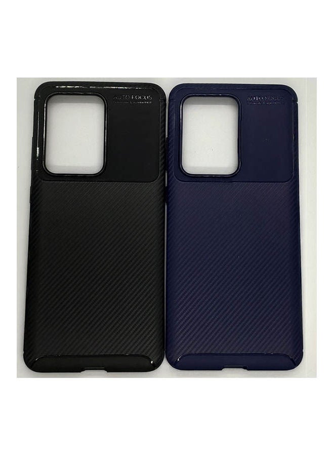 NIBEMINENT Samsung Galaxy S20 Ultra Pro Leather TPU Case Blue/Black - Image 1