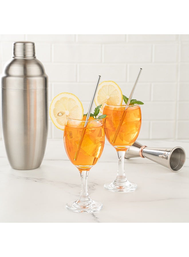 Restaurantware Bar Lux 5 Inch Reusable Straws, 2 Straight Metal Straws - Short, Durable, Stainless Steel Drinking Straws, Food-Grade, Use With Cocktail, Mocktail Or Rocks Glasses - Image 3