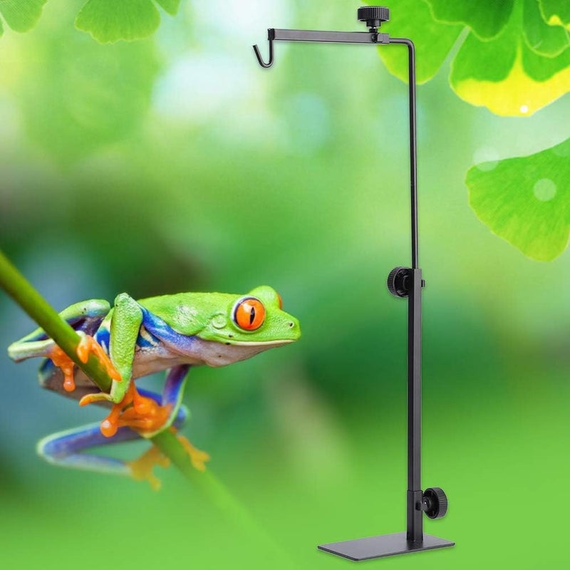 2 Pcs Reptile Lamp Stand, Adjustable Height 15.7-25.2 Inch Lamp Metal Bracket Floor Light Holder Lamp Support for Reptile Terrarium Landing Lighting for Pet Reptiles Tortoise - Image 3
