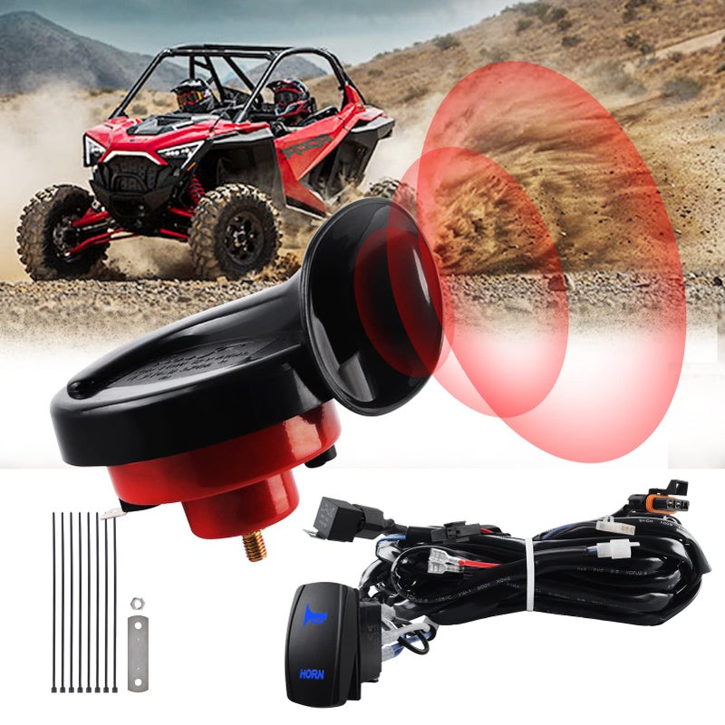 طقم بوق UTV عالي الصوت مع مفتاح دوار 12 فولت لسيارات بولاريس RZR رينجر PRO XP كان آم حتى 2021