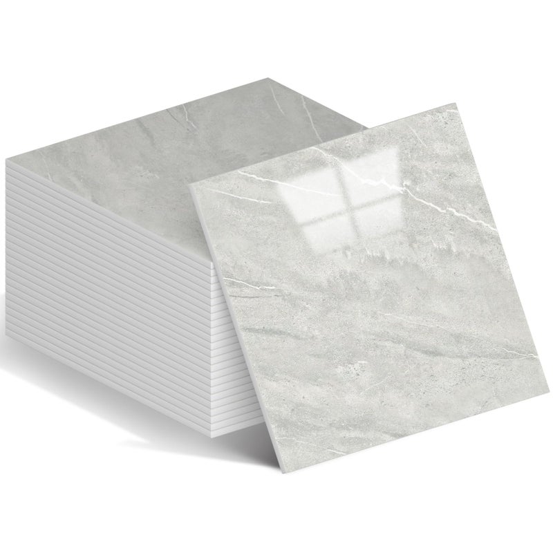 WAPANE Peel and Stick Tile Shower Waterproof Marble Tiles Wall Panels, 11.8"x11.8" Self-Adhesive Backsplash Tile, 20 Pack - Image 1