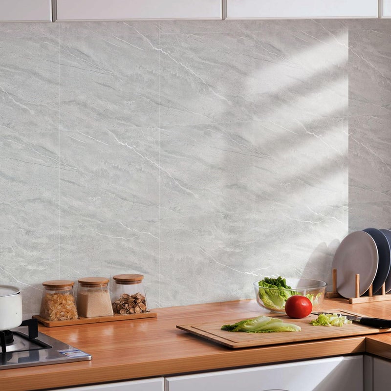 WAPANE Peel and Stick Tile Shower Waterproof Marble Tiles Wall Panels, 11.8"x11.8" Self-Adhesive Backsplash Tile, 20 Pack - Image 3