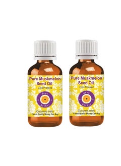 Deve Herbes Pure Muskmelon Seed Oil (Cucumis melo) Natural Therapeutic Grade Cold Pressed For Personal Care (Pack of Two) 100ml X 2