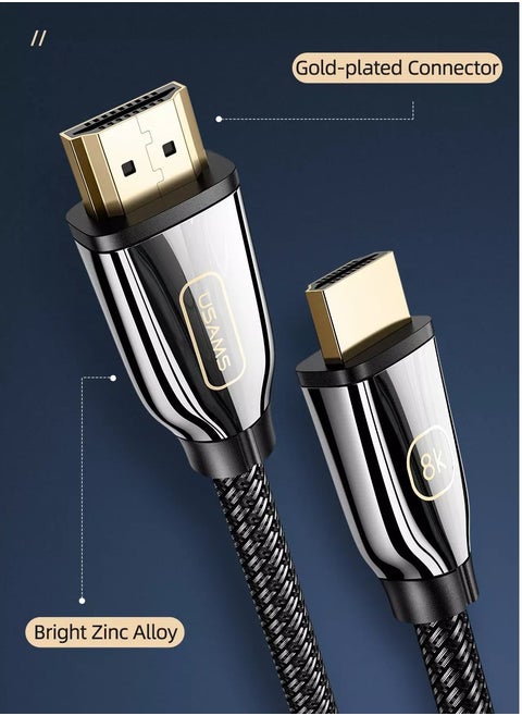 U67 HDMI 2.1 Cable - HDTV - 8K UHD - Ultra High Speed HDMI Cord - Support 4K - Suitable for Computer Monitors, Projectors, TV, PS5, PS4, Xbox, Switch