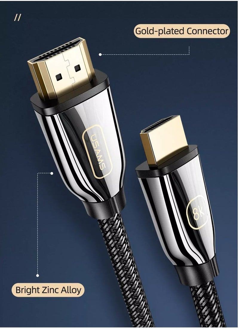 Usams U67 HDMI 2.1 Cable - HDTV - 8K UHD - Ultra High Speed HDMI Cord - Support 4K - Suitable for Computer Monitors, Projectors, TV, PS5, PS4, Xbox, Switch  - Image 1