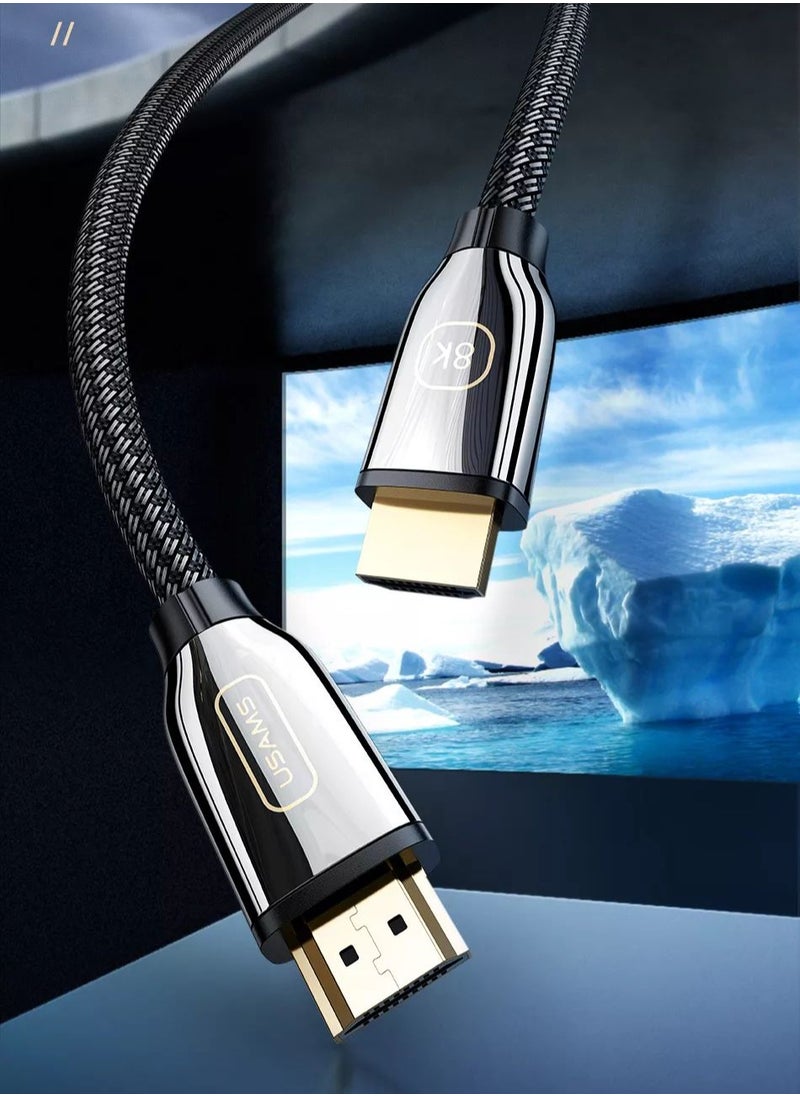 Usams - U67 HDMI 2.1 Cable - HDTV - 8K UHD - Ultra High Speed HDMI Cord - Support 4K - Suitable for Computer Monitors, Projectors, TV, PS5, PS4, Xbox, Switch - Image 1