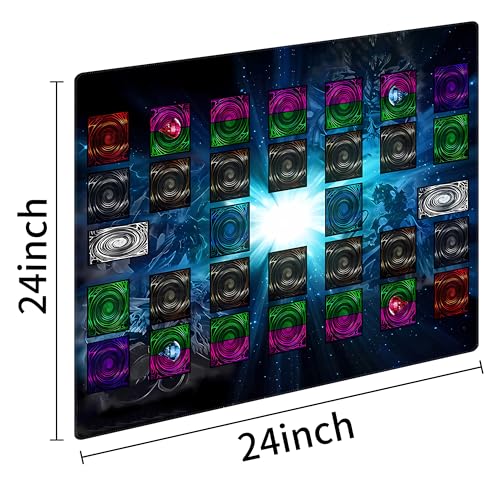 Extalas Stitched for Yugioh Playmat 2Player Master Rule Duel Field Zones Large Card Game Mat Original Art Designs Accessories blue1 - Image 5