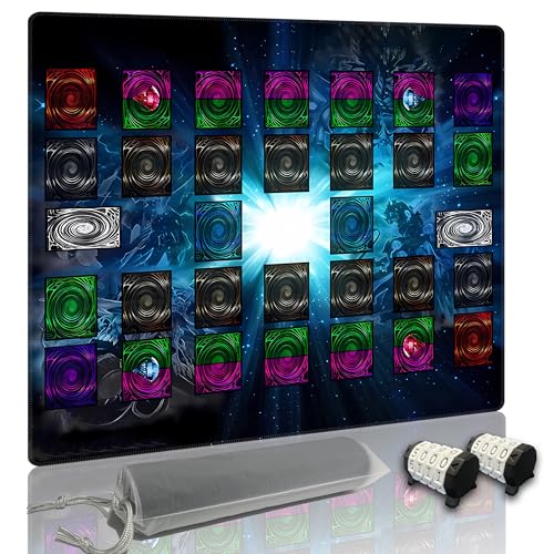 Extalas Stitched for Yugioh Playmat 2Player Master Rule Duel Field Zones Large Card Game Mat Original Art Designs Accessories blue1 - Image 1