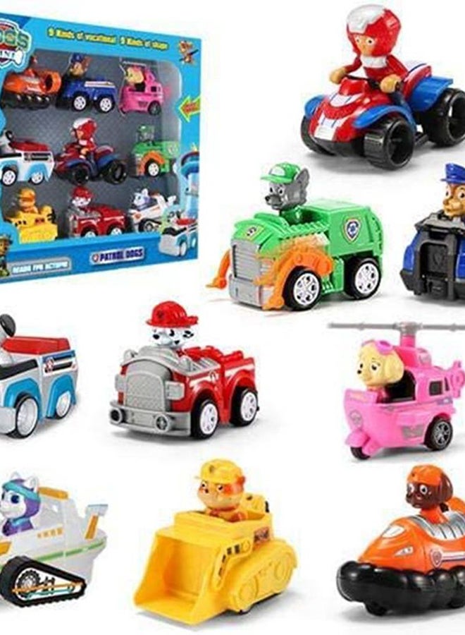 Alyashmac 9-Piece Durable Sturdy, Portable Paw Patrol Figures Toy Set For Children 7.5x5x5.5cm - Image 1