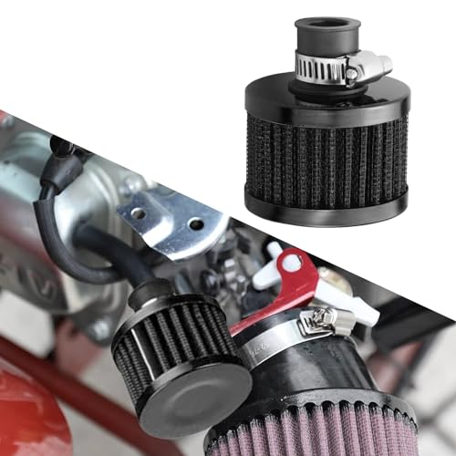 WINUERK Breather Filter, Air Filter Valve Cover Breather, 12mm Mini Air Filter Vent Crankcase Breather, Air Filter Cold Air Intake Filter Breather, Car Accessories Universal for Car, Motorcycle - Image 1