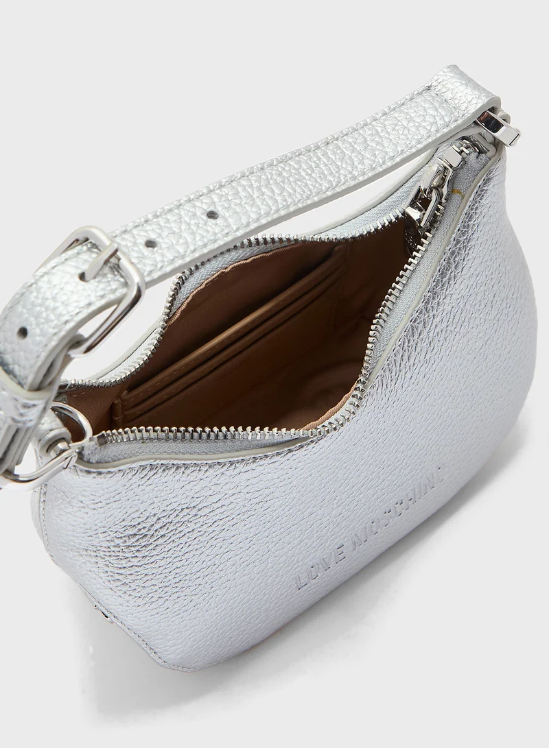 Love Moschino SILVER PU LAMINATED GRS SILVER PU LAMINATED GRS