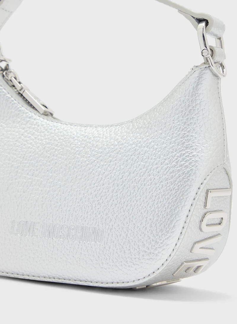 Love Moschino SILVER PU LAMINATED GRS SILVER PU LAMINATED GRS