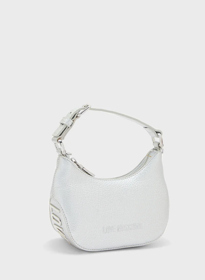 Love Moschino SILVER PU LAMINATED GRS SILVER PU LAMINATED GRS
