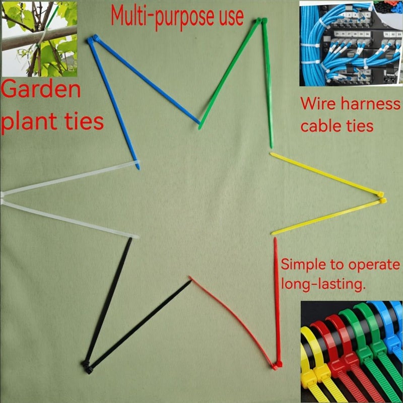 18 Pieces Random Mix Of Colors Plastic Garden Ties For Plant Fixing Wire Bundling And Craft Art - Image 1
