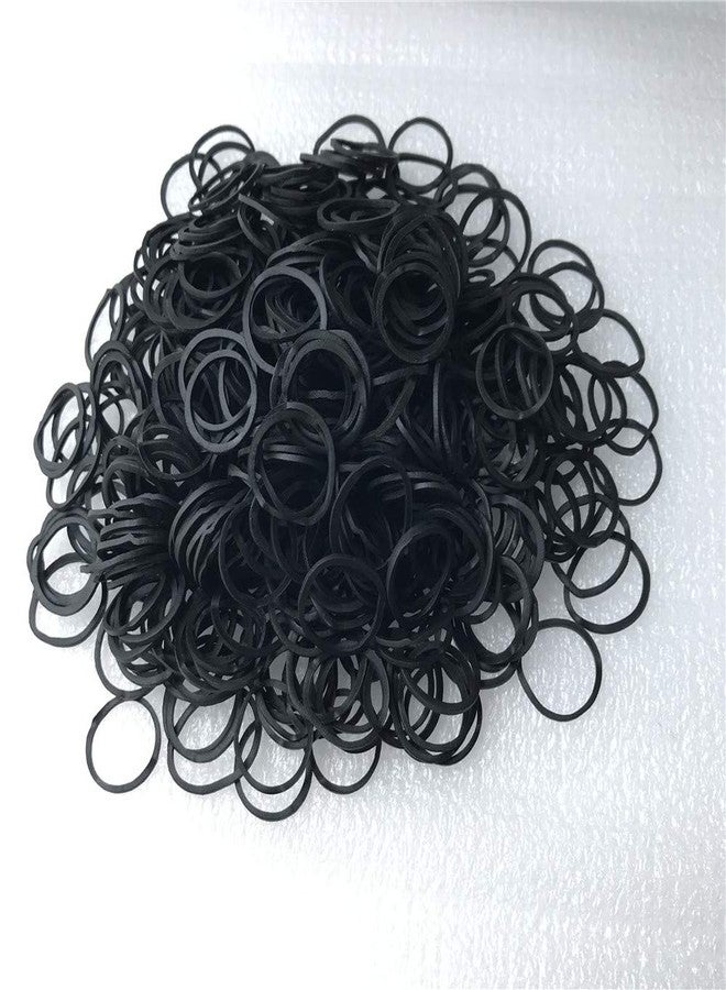 Aivwis 1200 Pcs Black Rubber Bands，Mini Hair Rubber Bands, Rubber Hair Ties, for Kids Hair, Braids Hair, Wedding Hairstyle and More by Aivwis (Diameter 15 mm, Black) - Image 3