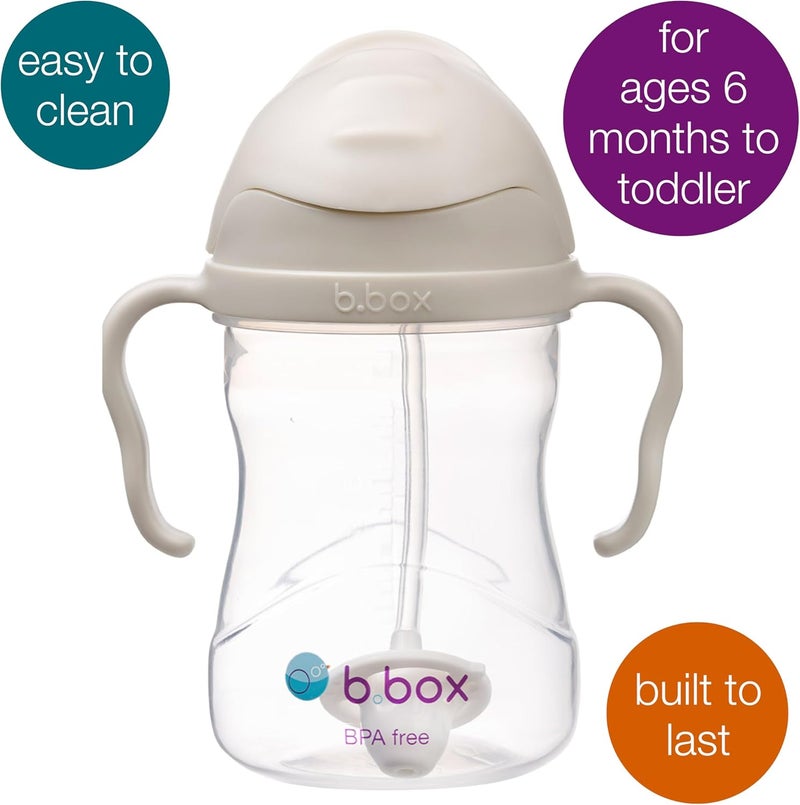 b.box Drinking Cup with Weighted Straw - Leak-proof, BPA-Free, Dishwasher Safe, 240ml - Image 3