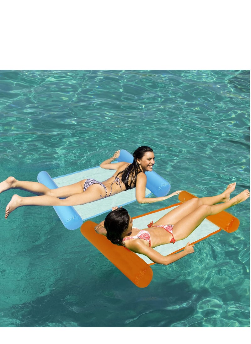 SYOSI - Water Swimming Pool Float Hammock, Pool Float Lounger, Water Hammock Lounger, Swimming Floating Bed Hammock, Comfortable Inflatable Swimming Pools Lounger for Adults Vacation Fun and Rest 2Pcs - Image 1
