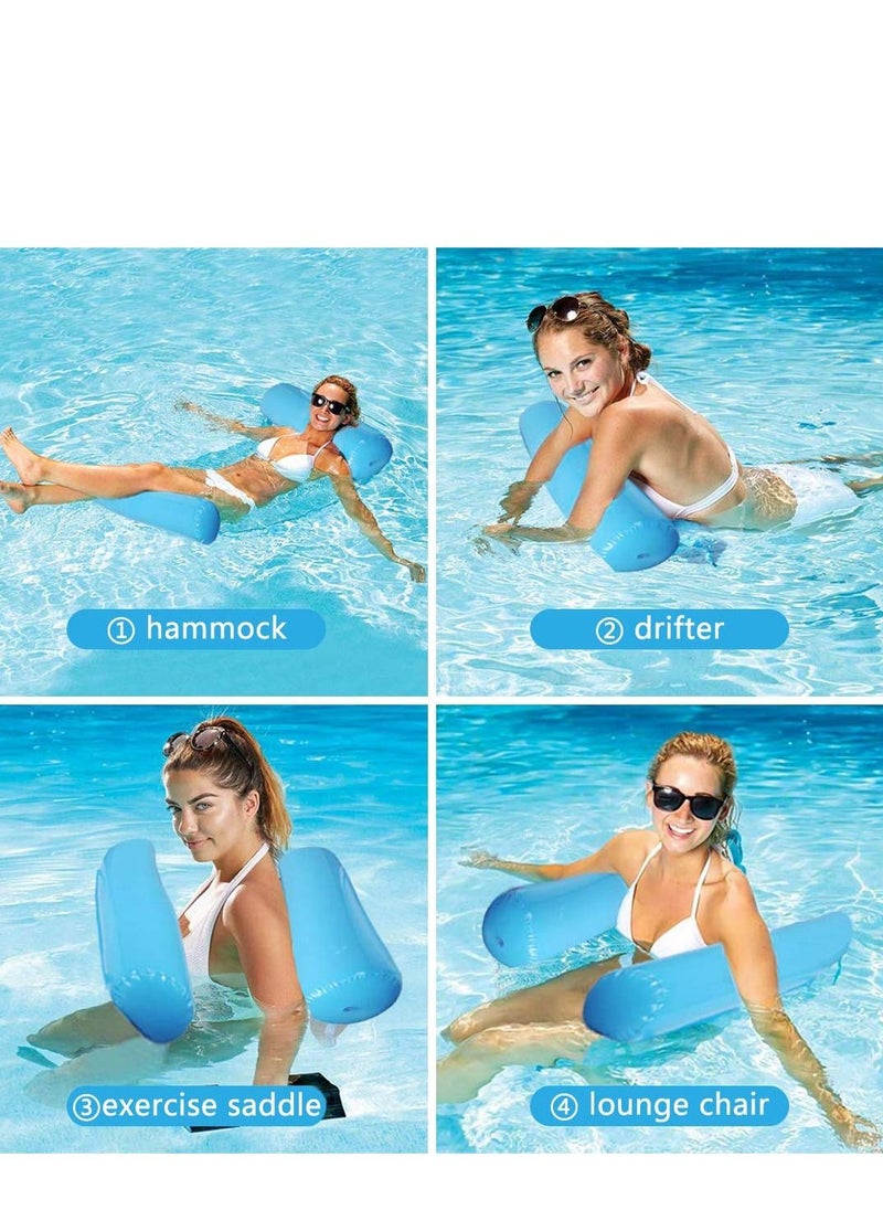 SYOSI - Water Swimming Pool Float Hammock, Pool Float Lounger, Water Hammock Lounger, Swimming Floating Bed Hammock, Comfortable Inflatable Swimming Pools Lounger for Adults Vacation Fun and Rest 2Pcs - Image 1