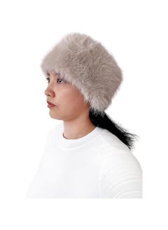 Arabest Beige Long Pile Faux Fur Women's Winter Ear Warmer Headband  - Image 3