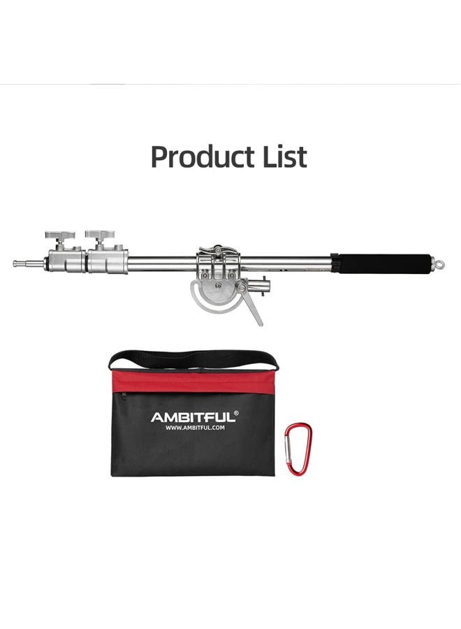 AMBITFUL MF-01 Metal Heavy Stainless Cross Arm Steel Longest 232 cm Photo Studio Kit Boom Arm 94 cm - 232 cm 37-91 Inch Light Stand Cross Arm for C-Stand - Image 2