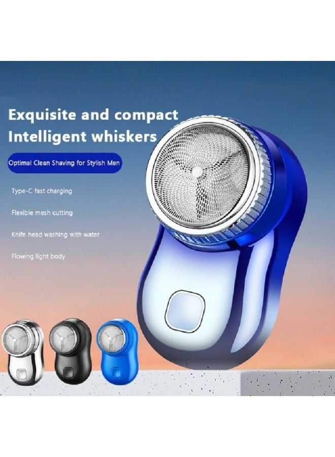 إيه جي دي ماكينة حلاقة كهربائية صغيرة محمولة دوارة، سهلة الاستخدام، وقابلة لإعادة الشحن موديل (SQ-210) أزرق - Image 5