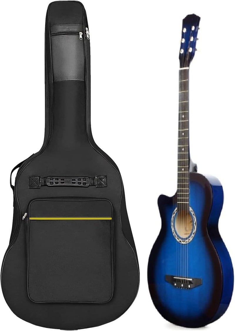 MegArya Acoustic Guitar Combo Pack with Bag, Capo, and Picks - Blue - Image 2