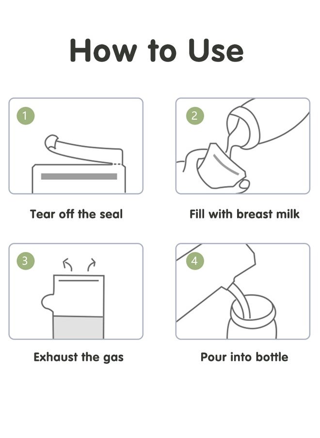 30 Pieces Breastmilk Storage Bag, Disposable Milk Storage Bag for Breastfeeding, No-Leak Milk Freezer Storage Pouches, 150ml / 200ml