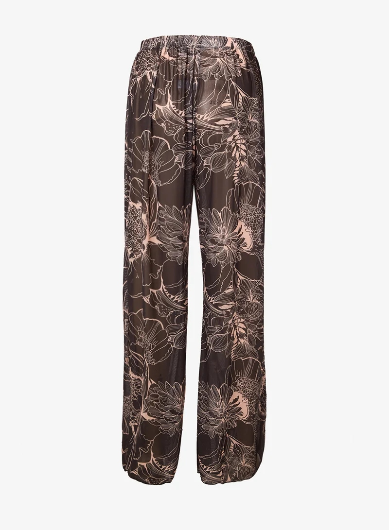 ELLA Printed Sheer Beach Pant