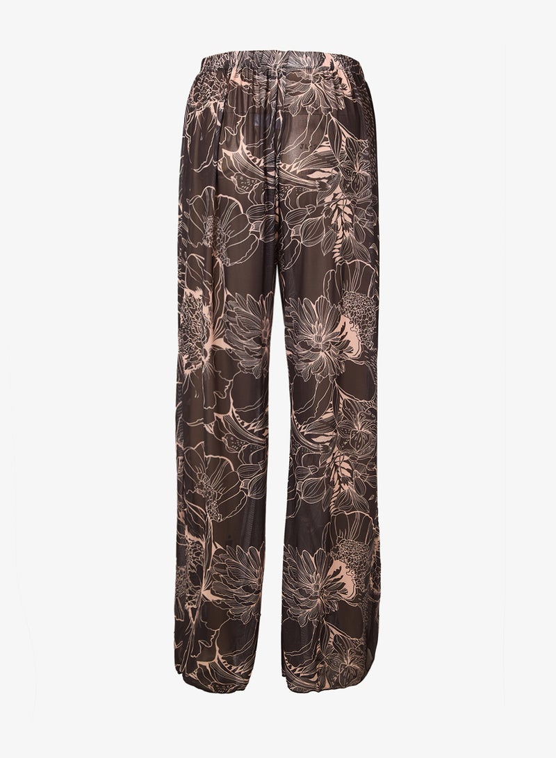 ايلا بنطلون شاطئ شفاف مطبوع - Image 2