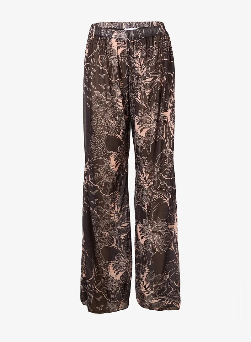 ELLA Printed Sheer Beach Pant