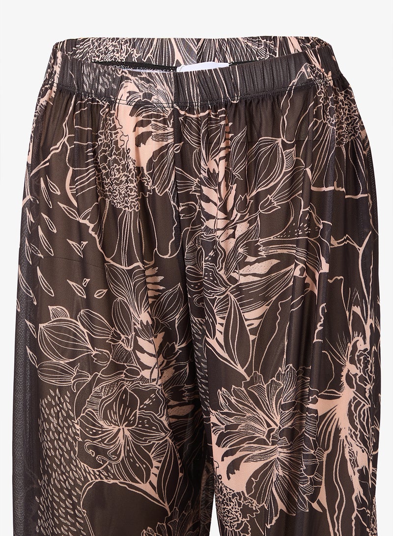 ايلا بنطلون شاطئ شفاف مطبوع - Image 3