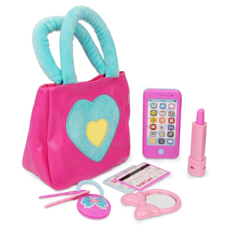 Playkidz Princess My First Purse Set - 7 Pieces Kids Play Purse and Accessories, Pretend Play Toy Set with Cool Girl Accessories, Includes Phone and Bag with Cards - Image 1