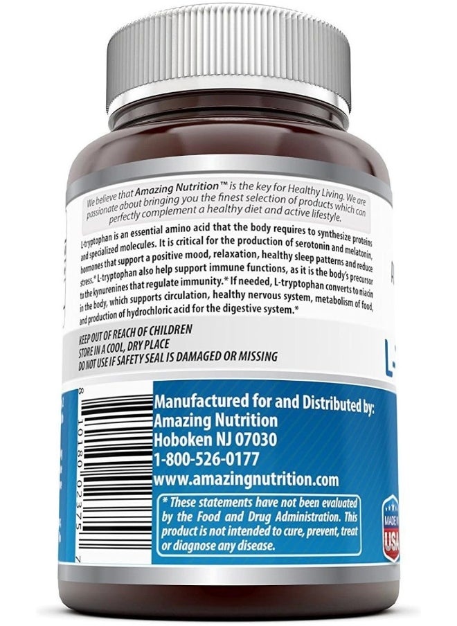 Amazing Formulas L-Tryptophan - 1000 Mg, Tablets - Non-GMO - Encourages Positive Mood & Restful Sleep - Supports Immune Function - Helps to Improve Circulation & Reduce Stress* (60 Count (Pack of 3)) - pzsku/Z991B5E89275198E7DB27Z/45/_/1740377588/045d709e-d69d-4c95-ac61-c978fdc44bde